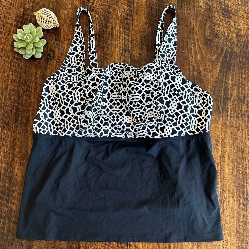 Lands’ End | Women's Square Neck Underwire Tankini Swimsuit Top